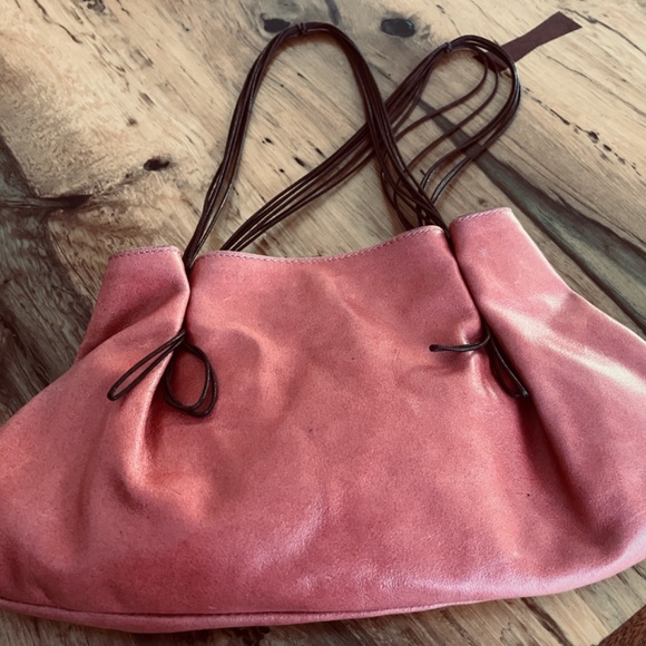 FIORENZO CASTILLI Firenze  Italy-made peach leather shoulder bag - Picture 3 of 8